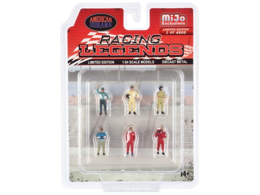 Racing Legends 6 Piece Diecast Set (6 Driver Figures) Limited Edition