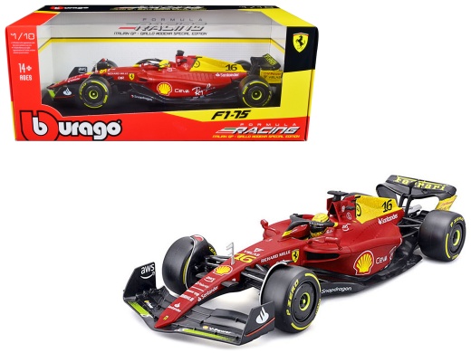 Ferrari F1-75 #16 Charles Leclerc Diecast Model Car - 1/18 Scale - Bburago