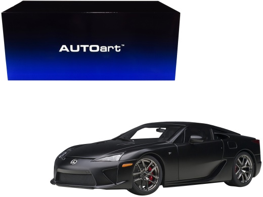 Lexus LFA Matt Black 1/18 Model Car By Autoart