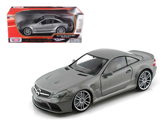 Mercedes Sl65 Amg Black Series (R230) Grey 1/18 Diecast Model Car by Motormax