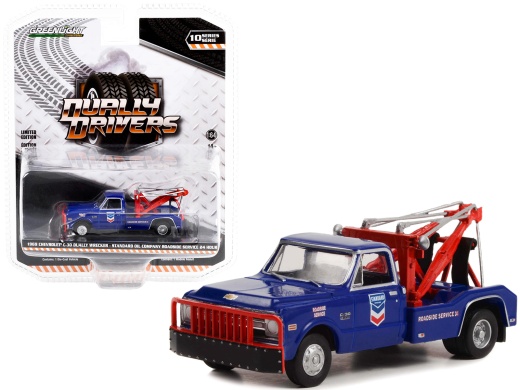 1969 Chevrolet C-30 Dually Wrecker Truck Dark Blue Diecast Model Car