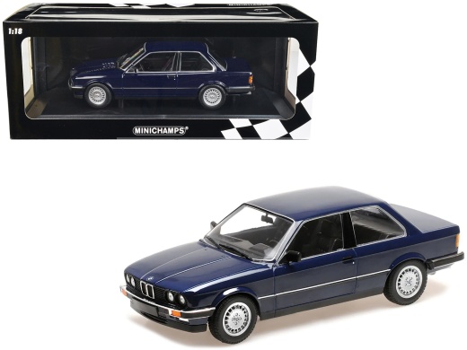 1982 BMW 323I Saturn Blue 1/18 Diecast Model Car by Minichamps