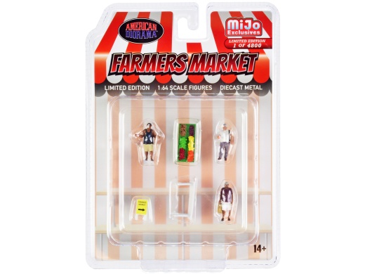 Farmers Market 6 Piece Diecast Set - Limited Edition 1/64 Scale Models by American Diorama