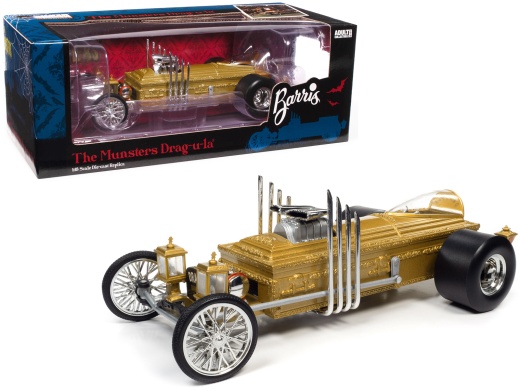 George Barris' Drag-U-La Gold 'The Munsters' TV Series 1/18 Diecast Model by Auto World