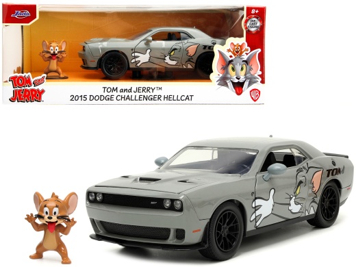 2015 Dodge Challenger Hellcat 'Tom and Jerry' Diecast Model Car - Jada 1/24 Scale