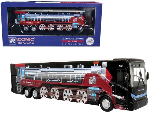 Van Hool CX-45 Coach Bus Empire Coach Lines 'The Sunshine Flyer: The Armadillo' Diecast Model 1/87 Scale - Iconic Replicas