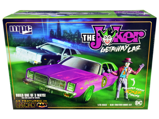 1977 Dodge Monaco with Joker Resin Figurine 'Batman' 3-in-1 Kit 1/25 Scale Model by MPC