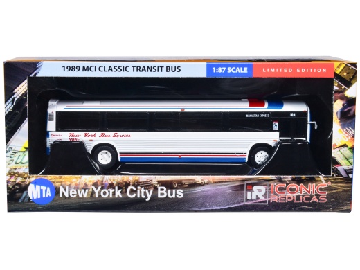 1989 MCI Classic Transit Bus New York Bus Service 'Manhattan Express' 'MTA New York City Bus' Series 1/87 Diecast Model by Iconic Replicas