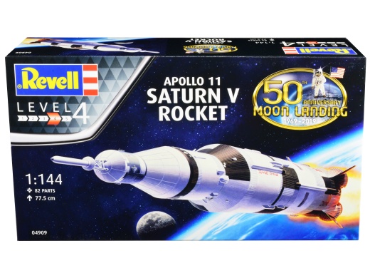 Apollo 11 Saturn V Rocket "50th Anniversary Moon Landing" 1/144 Scale Model Kit by Revell