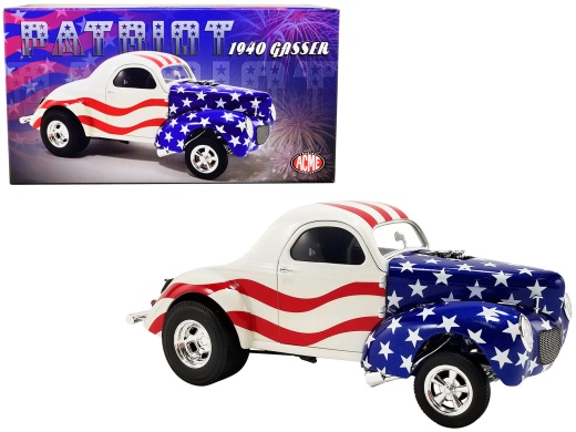 1940 Gasser 'Patriot' American Flag Livery Limited Edition 1/18 Diecast Model Car by Acme