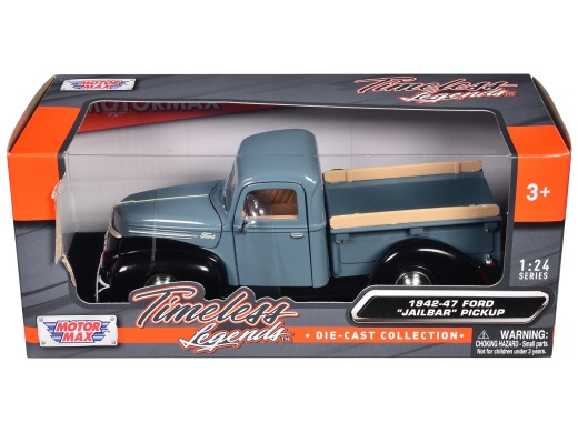 1942-47 Ford 'Jailbar' Pickup Truck Blue And Black Diecast Model Car by Motormax