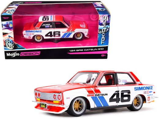 Datsun 510 #46 'Simoniz' BRE Tokyo Mod 1/24 Diecast Model Car by Maisto