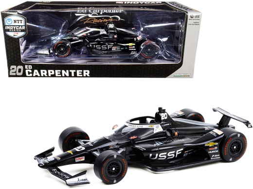 Dallara Indycar #20 Ed Carpenter 'United States Space Force' NTT IndyCar Series (2020) 1/18 Diecast Model Car by GreenLight