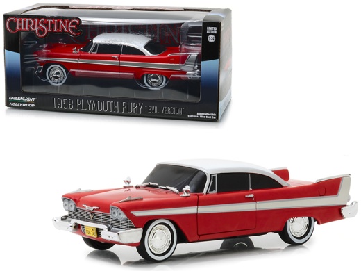 1958 Plymouth Fury Red 'Evil Version' 'Christine' Movie 1/24 Diecast Model Car by Greenlight