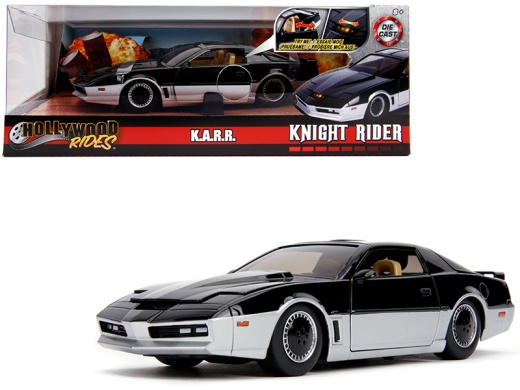 K.A.R.R. Black And Silver With Light 'Knight Rider' (1982) TV Series 1/24 Diecast Model Car By Jada