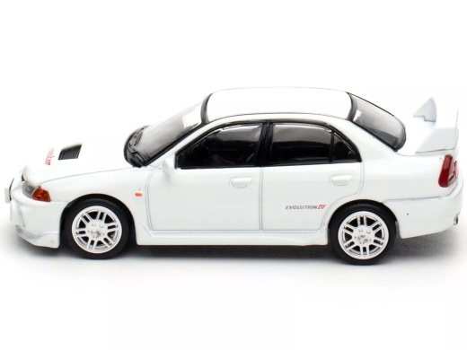 Mitsubishi Lancer Evolution Iv Rhd (Right Hand Drive) White "Indonesia Diecast Expo 2024 Exclusive" 1/64 Diecast Model Car By Pop Race