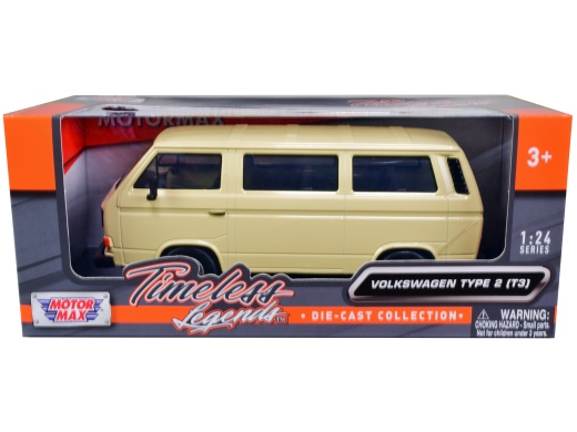 Volkswagen Type 2 (T3) Van Beige 'Timeless Legends' Series 1/24 Diecast Model Car By Motormax