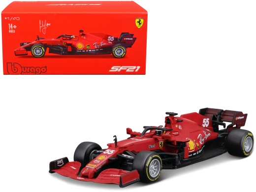 Ferrari Sf21 #55 Carlos Sainz Formula One F1 World Championship (2021) Diecast Model Car