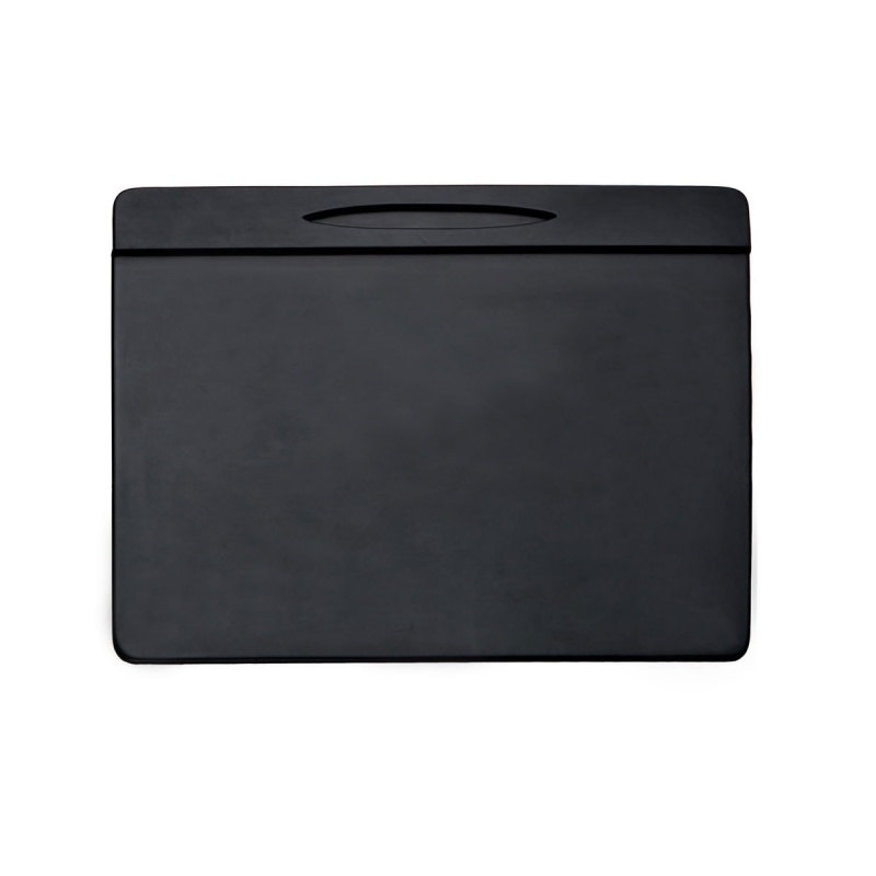Black Leatherette Conference Pad With Top-Rail Pen Well, 17 X 14