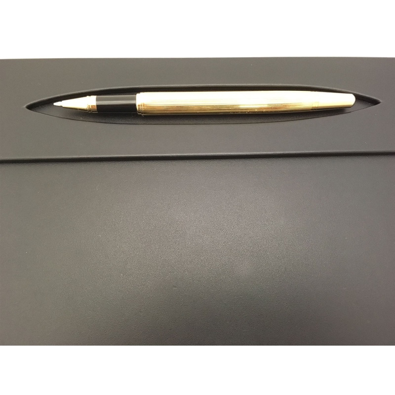 Classic Black Leather Conference Pad With Top-Rail Pen Well, 17 X 14