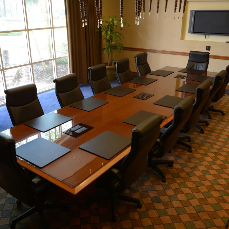 Black Leather 20" X 16" Conference Table Pad