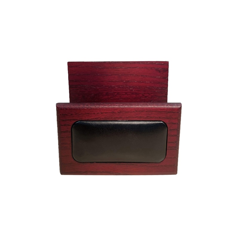 Rosewood & Leather Letter Holder