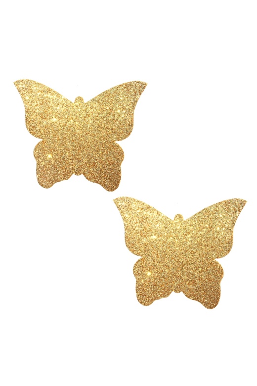 Gold Glitter Butterfly Pasties by Donna Di Capri