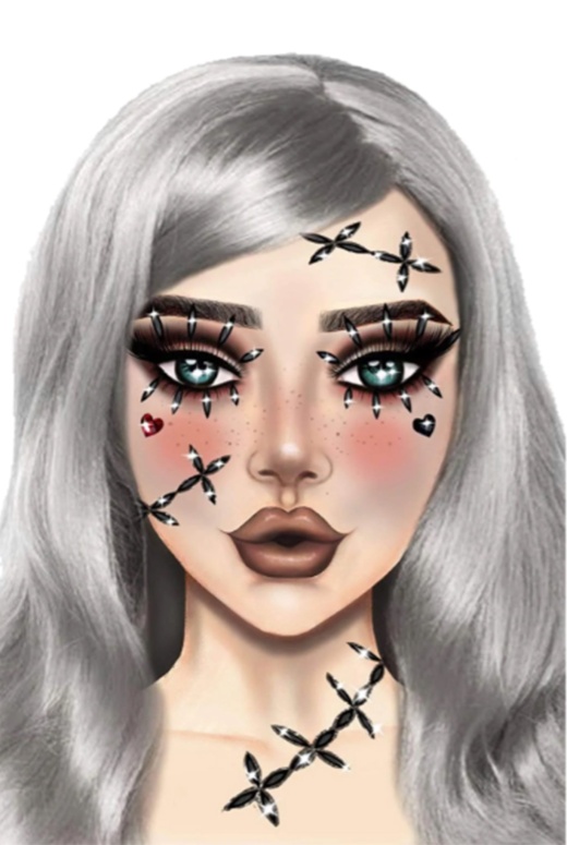 Scarecrow Rhinestone Stick-On Jewels - One Size / Black by Donna Di Capri