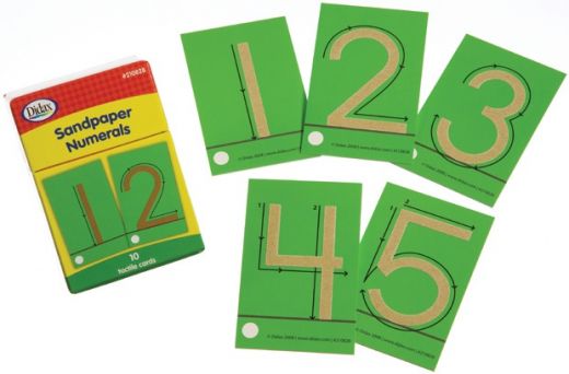 Sandpaper Numerals 0-9 for Learning Correct Numeral Formation