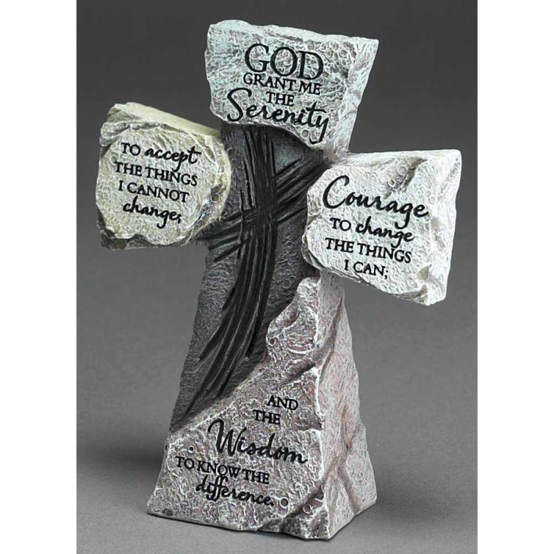 Tabletop Cross Serenity Prayer 5 In