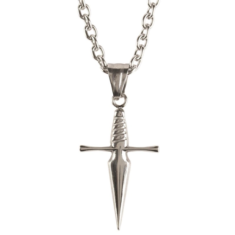 Necklace Stainless Steel Sword Cross