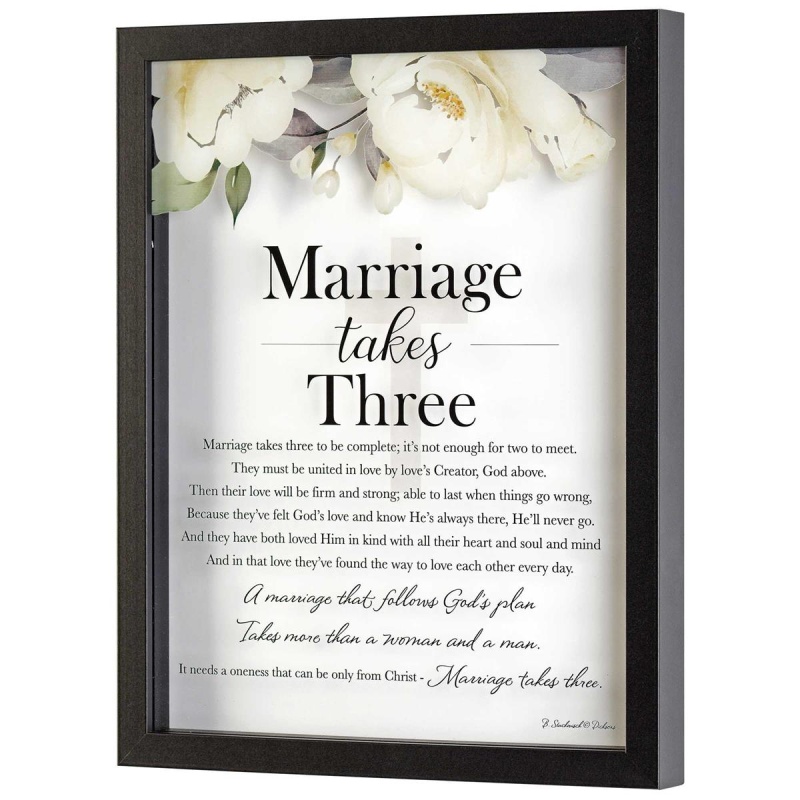 Framed Wall Art Marriage Takes 3 Floral