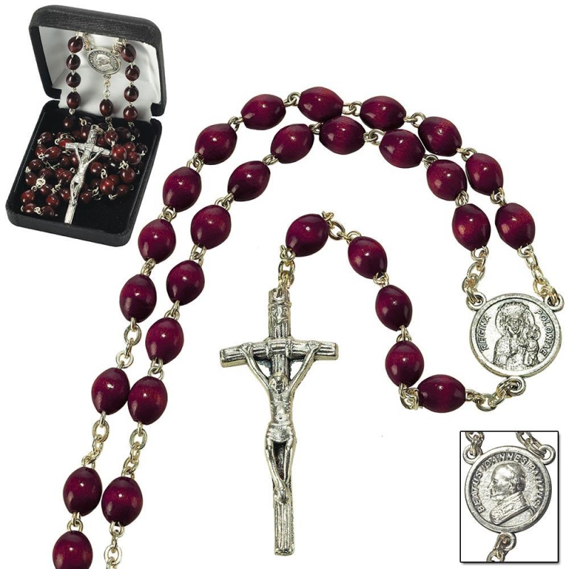 Rosary Pope John Paul Ii Burg Wood 20"