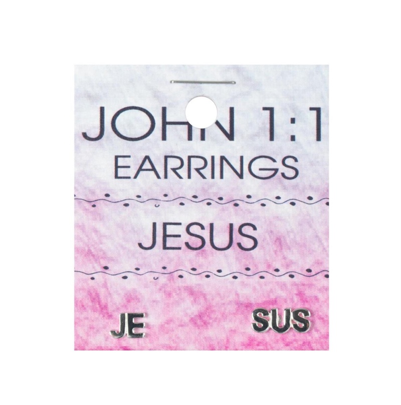 Ear-Jesus Studs Sil Plt