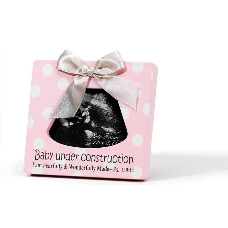 Baby Under Construction Pink Photo Frame