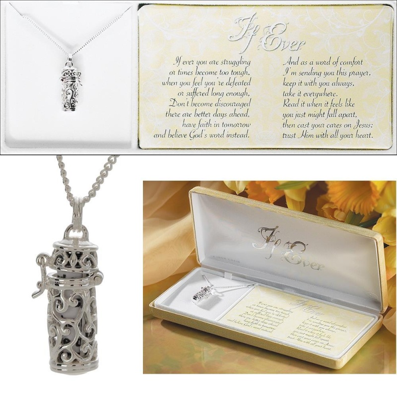 Nk If Ever Prayer Box Sil Plt 18" Chn