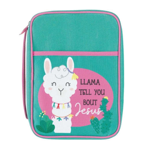 Bibl Cov Llama Tell You About Polystr Lg - A Fun and Durable Bible Cover for Kids