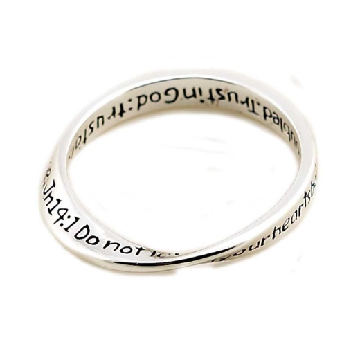 Rng-Sp Inspiring-Jhn14:1 Sz10 - Silver Plated InspiRing Size 10