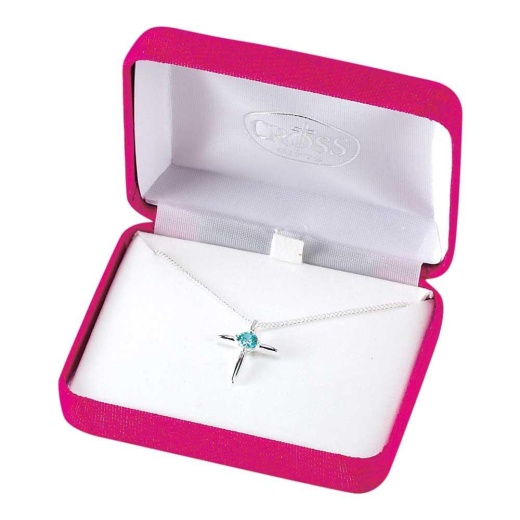 NK-SP Mar. Birthday Crs-18" Cross Necklace