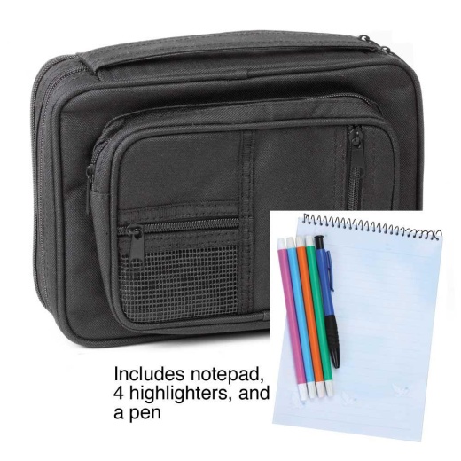 Study Kit Black Canvas Bible Cover