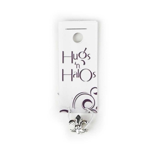 Hugger-Sp Fleur De Lis-Cd Silver Plated Fleur De Lis Hugger