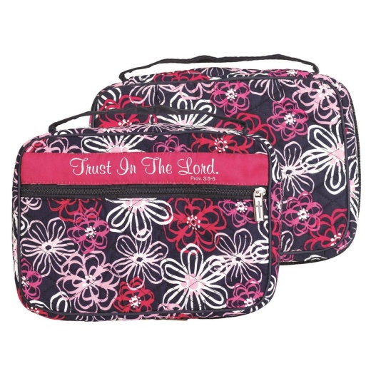 Trust in the Lord Quilted Cotton Bible Cover - Thinline Size