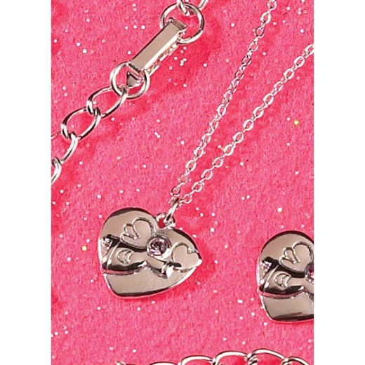 Nk-Sp Hrt/Angel Amyethyst-Gg 16 inch Chain Pendant Necklace
