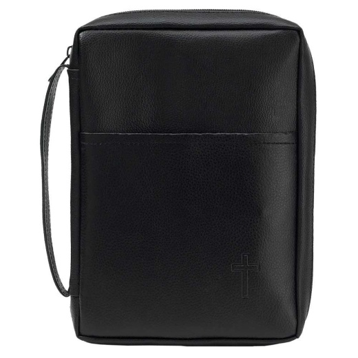 Bibl Cov Blk W/Debossed Crs Vinyl XL - Extra Large Bible Case