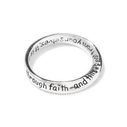 Ring Eph 2:8 Mobius Sil Plt Size 6
