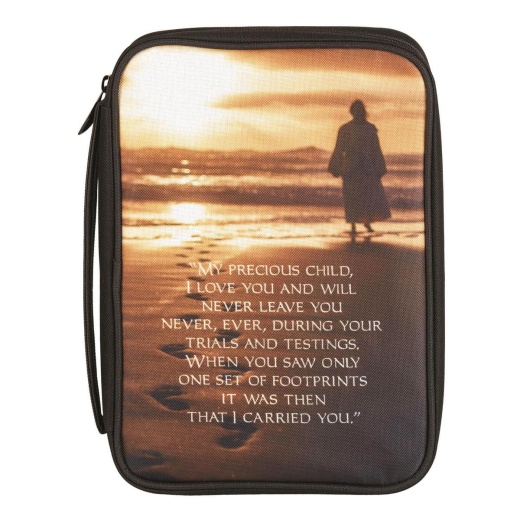 Footprints Bible Cover Large Size