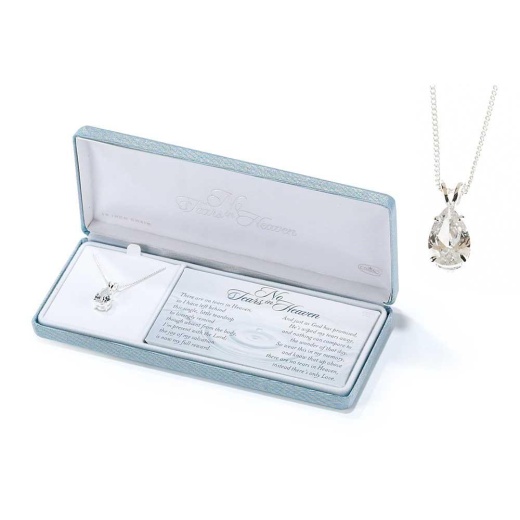 No Tears In Heaven Teardrop Necklace