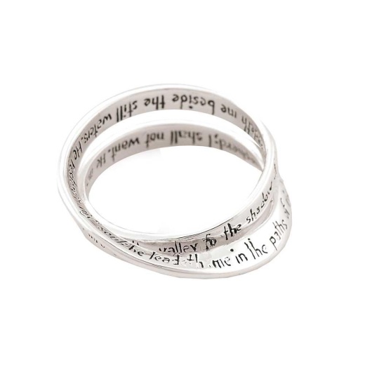 Rng-Sp Inspir Dbl Ps23/Sz5 Silver Plated InspiRing - Size 5