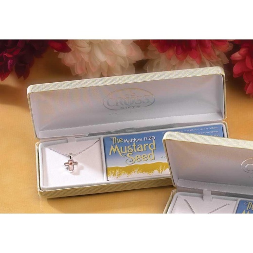 Mustard Seed Cross Necklace - A Symbol of Faith and Hope