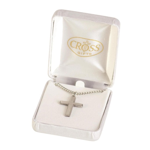 Pewter Box Cross Necklace